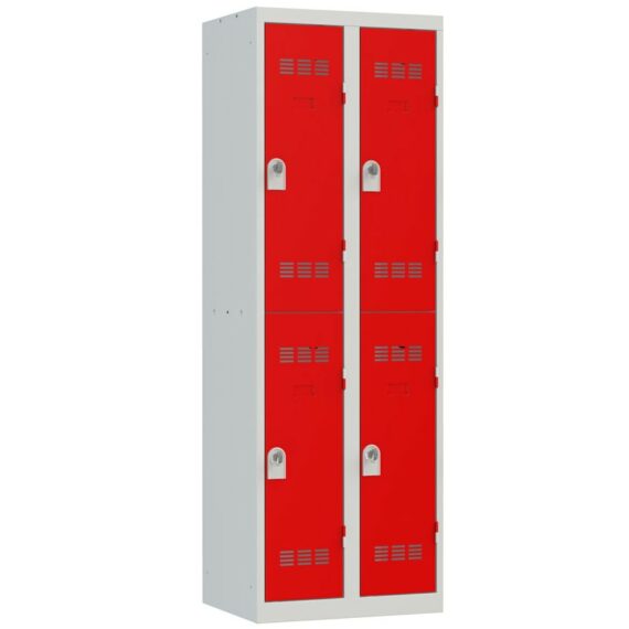 Vestiaire sport 4 cases Largeur 300 coloris Rouge