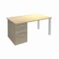 Bureau rectangulaire avec caisson Gamme Esprima